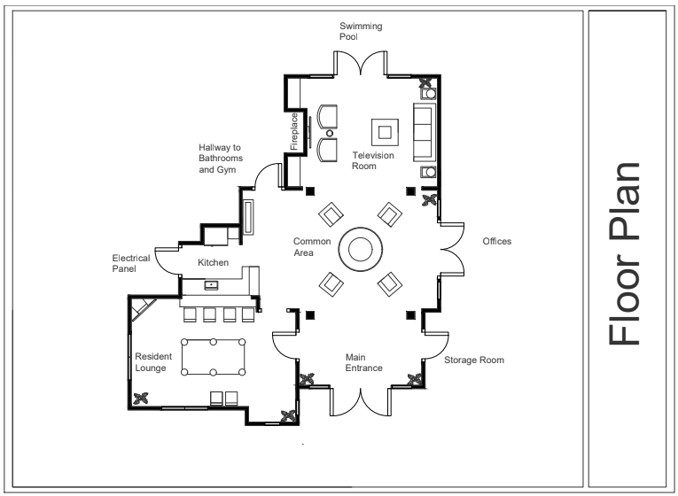 Floor plan of the space