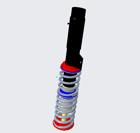 Fully constrained 3D master assembly of the double-spring adjustable coilover, s (image 1 of 2)