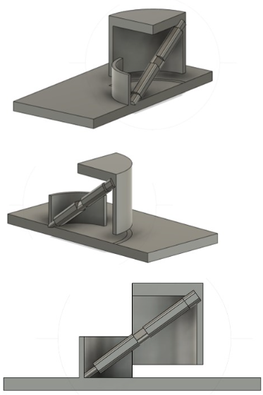Final 3D CAD visualization of compliant mechanism design in Autodesk Fusion 360