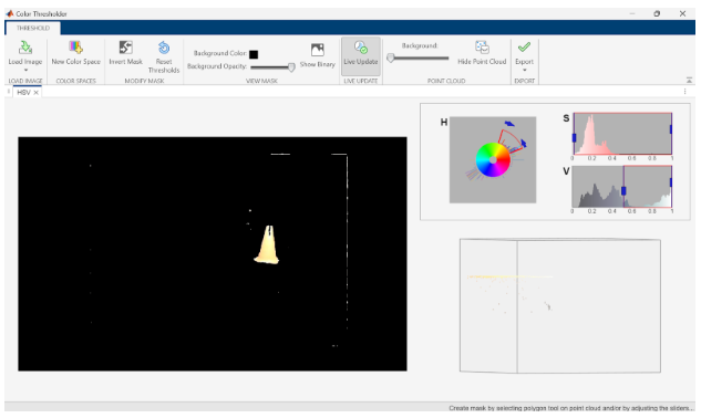 HSV color thresholding in MATLAB